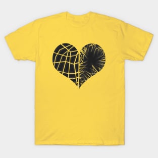 Black Broken Heart - Scratch & Cut Design T-Shirt